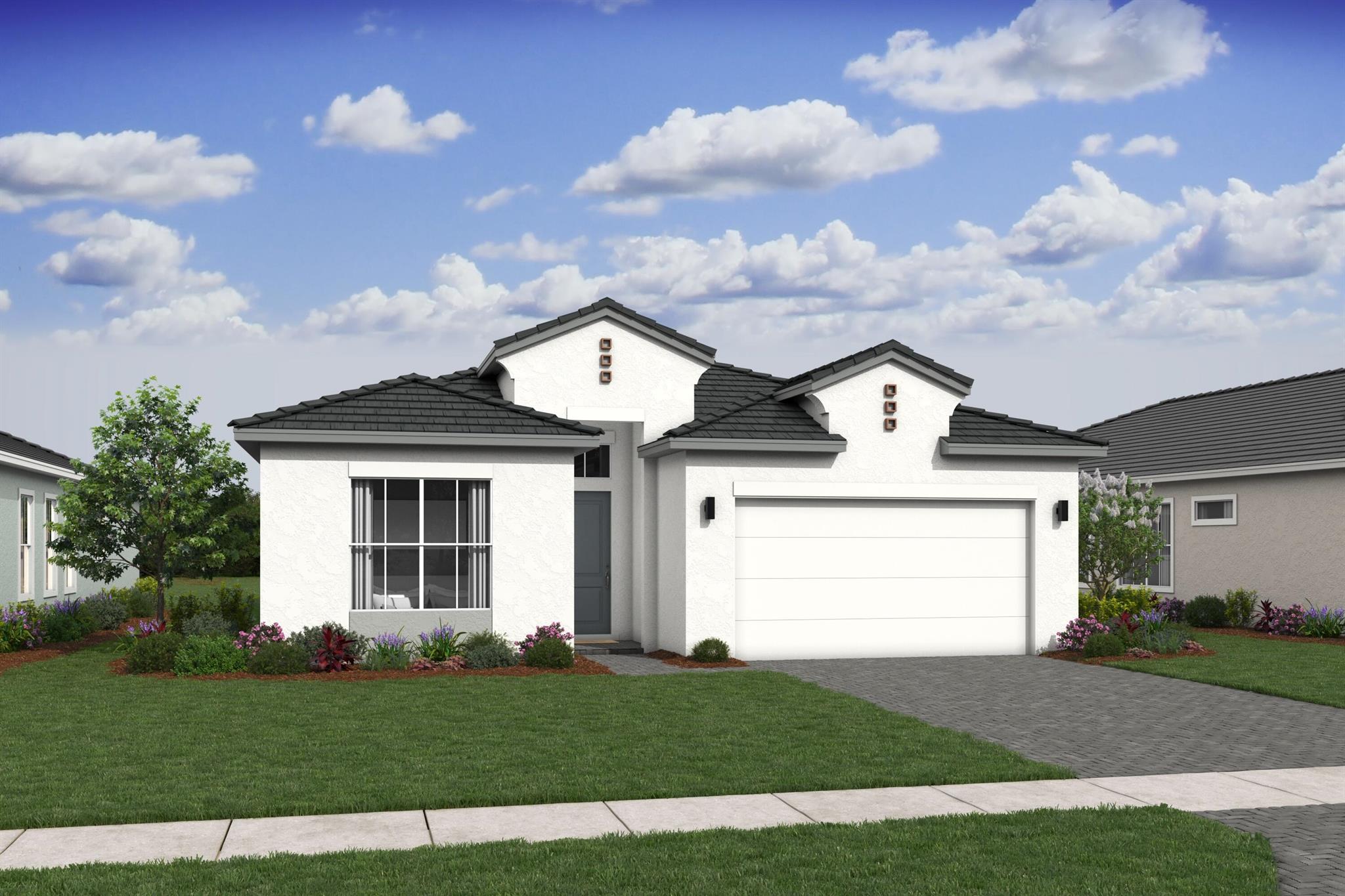 Multigenerational Living Made Easy - The Pasadena with Extra Suite PlusDiscover flexibility and comfort in The Pasadena, a thoughtfully designed single-story home with 4 bedrooms, 3 bathrooms, and a 2-car garage. At its heart is the Extra Suite Plus--complete with its own bedroom, full bath, and living area--perfect for multigenerational households, long-term guests, or a private home office.Styled in the inviting Farmhouse Look with vaulted ceilings and stained beams, the open-concept layout flows seamlessly from the great room to the dining area and out to the spacious lanai through a 12' sliding glass door--ideal for entertaining indoors and out.The gourmet kitchen features Winstead Birch cabinetry, Calacatta Abezzzo quartz countertops, a large walk-in pantry, and an