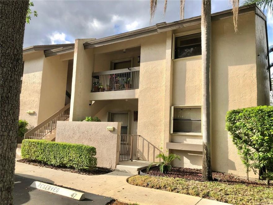 QUICK CLOSING POSSIBLE PENDING CONDO APPROVAL. SPACIOUS SECOND FLOOR CORNER UNIT LOCATED IN A QUIET SECTION WITH PLENTY OF GUEST PARKING & HAS PEACEFUL GARDEN VIEWS FROM THE PATIO. NEWER HURRICANE ACCORDIAN SHUTTERS, A/C (2019), KITCHEN REMODEL WITH GRANITE COUNTERTOPS & AN ISLAND (2019), REFRIGERATOR (2022), DISPOSAL (2022), DISHWASHER (2021) & WASHER/DRYER (2021), ALARM, FRENCH DOORS & NEW SHOWER DOORS. FRESHLY PAINTED IN MOST AREAS TOO. WELCOME TO THE WONDERFUL TOWNSHIP WITH FANTASTIC AMENITIES FOR ALL AGES. POOLS, CLUBHOUSE WITH LOADS OF ACTIVITIES, TENNIS, FITNESS CENTER, PLAYGROUNDS, WALKING PATHS & EVEN ITS OWN THEATRE WITH TOP NOTCH SHOWS. NOTE CONDO FEES ARE $351 MONTHLY TO POND APPLE PLUS $170 QUARTERLY TO THE TOWNSHIP MASTER ASSOCIATION. EXCLUDE RING CAMERAS.