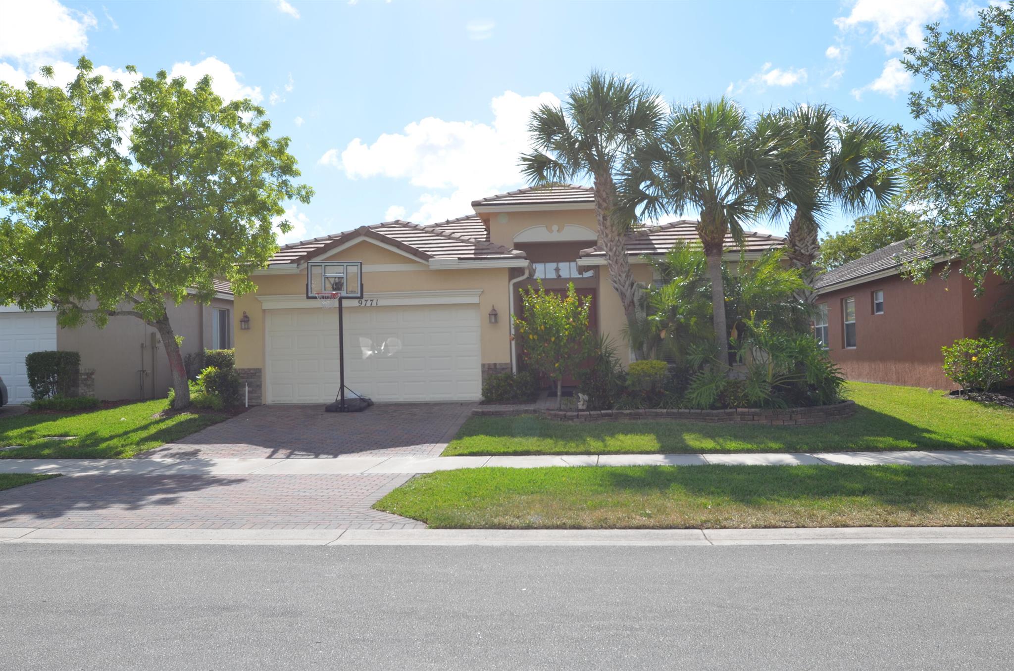 The beautiful spacious 3 bedroom and 2 bath house is located at the town of Tradition. This house has high ceiling, granite kitchen countertop, vinyl plank flooring (no carpet) and almost 1900sf under air. The community offers side walks, community pool, spa and gym with easy access to shopping centers nearby. The cable, internet, lawncare, pest control and club house access are included in the rent. Move in and enjoy the private backyard from its screened in porch.