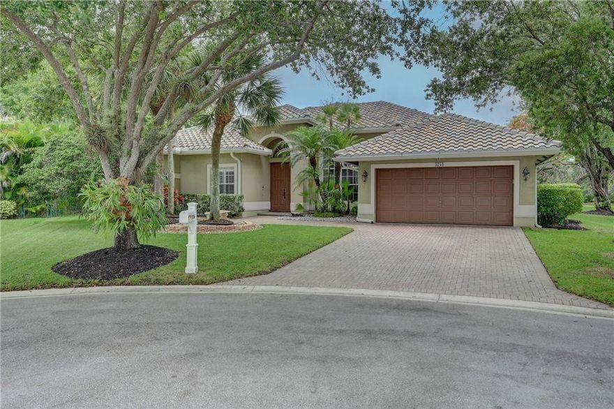 Welcome to your dream home! This stunning single family waterfront home boasts a spacious triple split floorplan w/ 5 beds, (5th is office, no closet)  & 3 baths. One of the largest lots & is unbelievable. The kitchen features granite countertops & stainless steel appliances. The formal dining & living room are perfect for entertaining. The master bathroom features dual sinks, separate shower & relaxing tub. The home's captivating features continue outside to the screened in patio complete w/ a sparkling pool & travertine pavers. The roof replaced 2023, water heater 2019, and AC 2010. This home is family friendly located in a cul de sac. Conveniently close to shopping, dining, & the sawgrass expressway for easy commuting. Don't miss the opportunity to make this exquisite property your own!