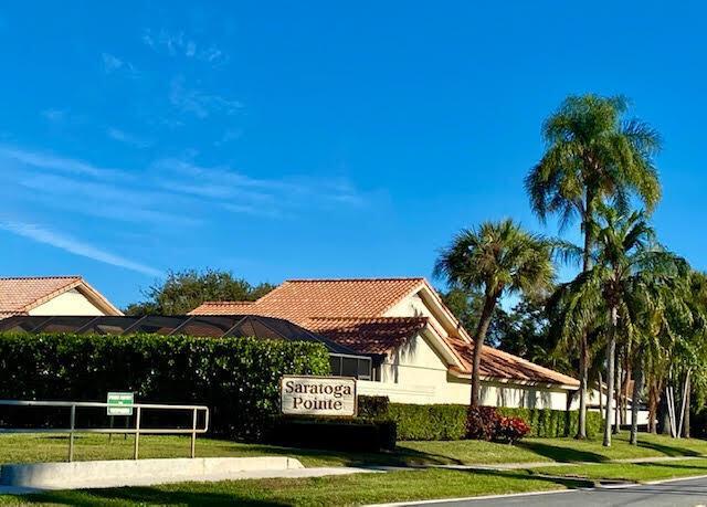 Welcome to beautiful Saratoga Pointe. This is a divosta built in quiet residential community. 3 bedrooms/2 bath, 2 car garage. New appliances, freshly painted, new flooring, granite counters in kitchen. Third bedroom has a loft, extra room for office. Large outdoor patio area with pavers overlooking water canal. HOA includes basic cable, 3 community pools, soccer, tennis courts, dog parks, picnic area, tot lots, parks, wide sidewalks for walking/jogging.Excellent location near beaches, PBI airport, downtown, shopping, etc.