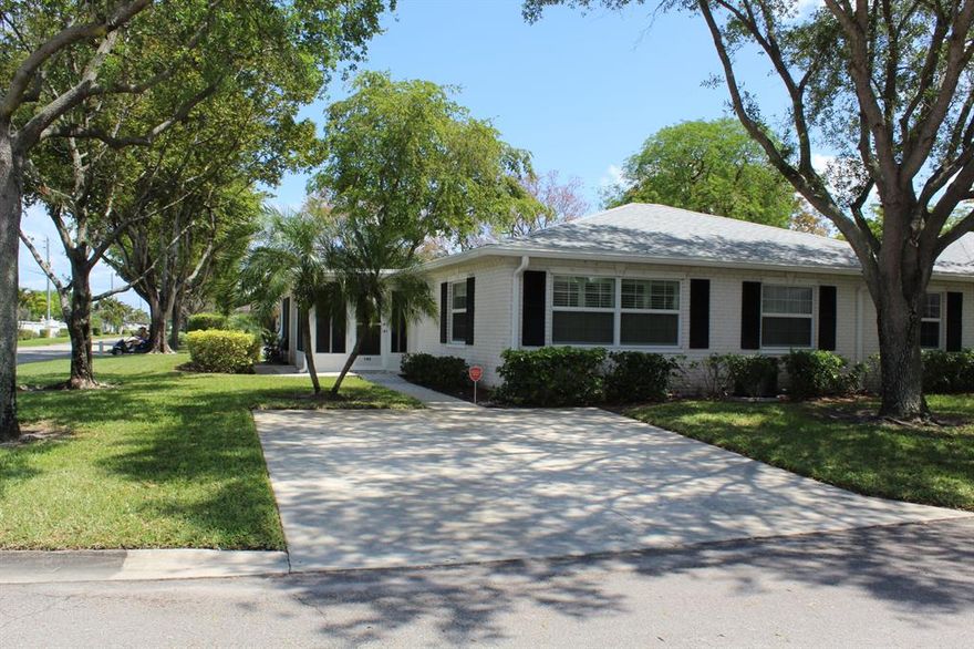 This 2/2 villa does not want to be missed. Impact Windows! The AC unit is brand new! The Washer and Dryer are Brand new! Updated kitchen with lots of cabinets, so much light in the kitchen for cooking. The bedrooms in the villa are very spacious and have great closets. The master bedroom is extremely large with 2 closets and a private on suite bath with a separate area for your sink and an additional linen closet. Closets Galore! Both bathroom Vanities have been replaced.  No Carpet in whole house! There is also a patio area that can be opened up to enjoy the breeze from the slider windows.  Limetree is centrally located near 95 and the Turnpike. The community has a total of 3 heated swimming pools, 6 tennis courts, bocce ball, shuffle board, fitness room, billiards room, and on site...... ..management. The HOA includes your basic cable, water, lawn care and exterior insurance of roofs and building. Limetree is close to shopping, restaurants, hospitals and the movies. This community is also pet friendly with 1 pet under 15lbs. Don't let this villa with a newer roof pass you by!