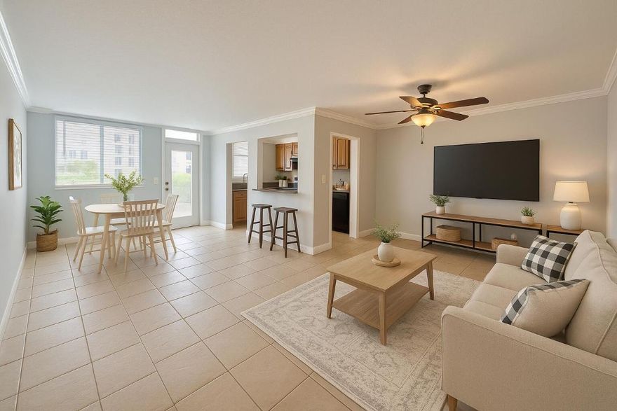 This freshly painted 1-bedroom, 1-bath condo offers a bright, open layout with a breakfast bar perfect for casual dining or entertaining. Enjoy stunning intracoastal views right from your window, where you'll watch beautiful boats pass through the marina. For boaters, slips are available so you can bring your own vessel and have the water at your doorstep. The community features a welcoming clubhouse and a sparkling waterfront pool, creating the ultimate coastal lifestyle. Located in the heart of North Palm Beach, you'll be close to shopping, dining, and everything the area has to offer. Best of all, the monthly HOA fees are refreshingly low compared to other waterfront condos. This is your chance to own an affordable slice of paradise! PICTURES ARE VIRTUALLY STAGED