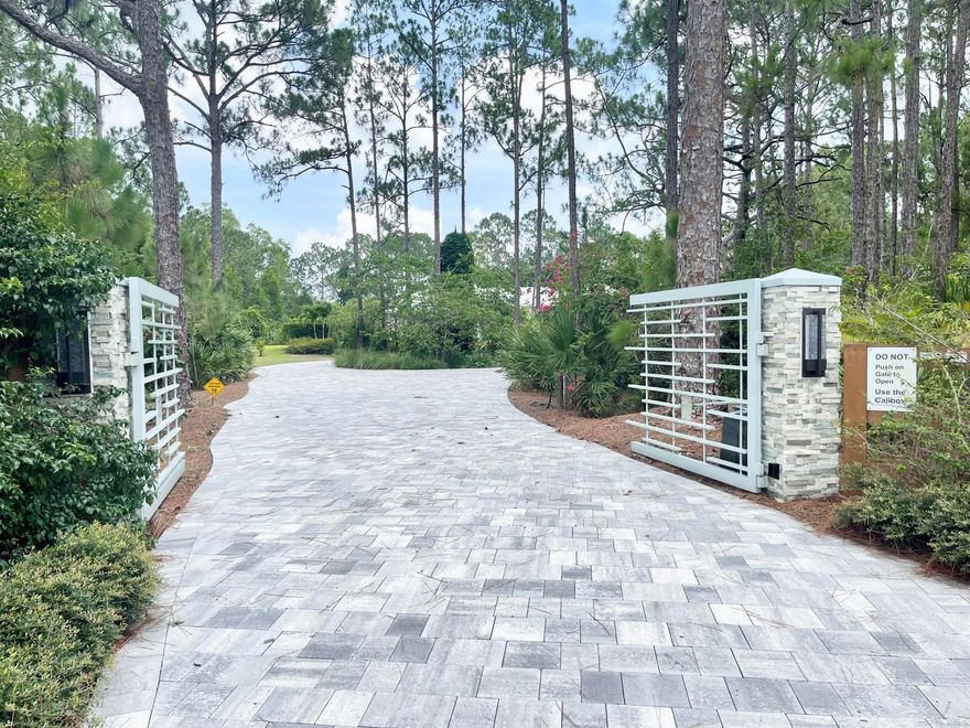 MODEL MASTERPIECE! MIAMI COASTAL CONTEMPORARY MEETS EQUESTRIAN LUXURY.  Private 5+ acres.  Distinctive home for the discriminating buyer. Finest architectural features. TOP builder/designer. Gated Bermuda style one story w/4-5 bedrooms/office. Walls of impact glass let the outside in. Open floor plan w/sleek contemporary kitchen, Wolf appliances, coffee bar, 8x 11 lighted blue stone agate dining table. Primary suite w/huge custom closet. Primary bath w/dual floating vanities, vessel sinks, double river rock shower. Salt water pool/spa w/water features. Solar Panels provide $40 electric bills! Caloosa is a 32 acre FAMILY oriented community w/LOW HOA, tennis, basketball, riding trails w/jumping rings, paddocks, playground. Excellent school district. Room for large barn LOW TAXES! (Press Mor