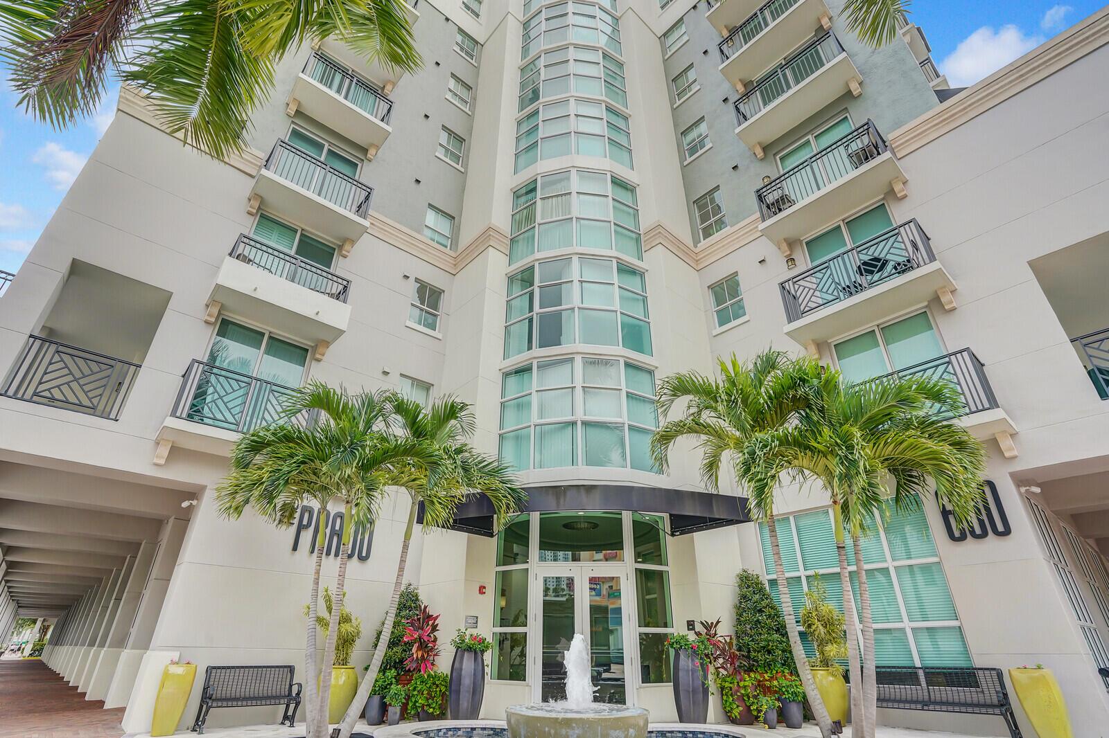 Rarely available, unfurnished, annual rental located in the Prado Condominium in the heart of downtown West Palm Beach. Features include: pet friendly, renovated open kitchen with shaker cabinets, washer/dryer in unit, hurricane windows and doors, 1 assigned garage parking spot, private balcony and more. Water, & sewer are included in rent. The Prado Condo features a manned lobby, resort style pool and hot tub, fitness center, and more!
