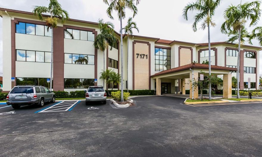 7171 N University Drive is a 3 story medical office condominium building. 2.6 acres fronting University Drive with ample parking to support a full medical for the entire building. Currently for sale is the entire ground floor, Suite 100, which is 9,207 sqft. Suite 100 is currently an Orthopedic Practice. The space includes 13 exam rooms, 2 imaging rooms, 5 additional office, Large reception/waiting, full physical therapy wing including pool. Great location in Tamarac adjacent to HCA Woodmont Hospital (a 327 bed facility with full ER). No affiliation required as this building sits off of the main campus. Sale could include additional ownership giving you the controlling stake in the building and association/management control, call for details.