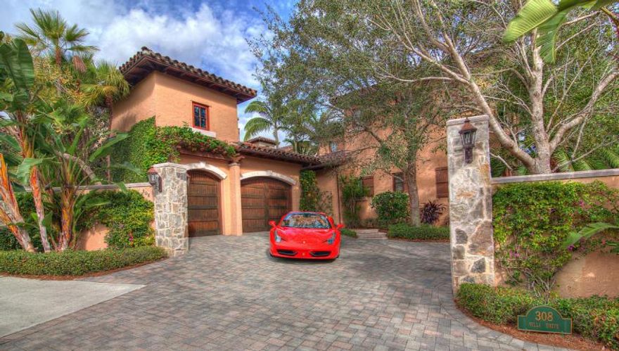 Distinctive and elegant best describes this Bear's Club Villa. Conveniently nestled in the courtyard and directly adjacent to the Clubhouse, this villa boasts uniqueness not easily duplicated. Surrounded by lush tropical landscaping and a wrap-around stone terrace, the exterior attention to detail is a designer's bliss. Jack Nicklaus' design for the Bear's Club from vision to reality has become home to many pro athletes and celebrities, providing the highest quality and service imaginable. As you enter the villa, the elevated platform gives a grandeur of excellence one would expect. A well designed 4 bedroom and 4.5 bath home.  Club membership information is available from the Membership Director at The Bear's Club.