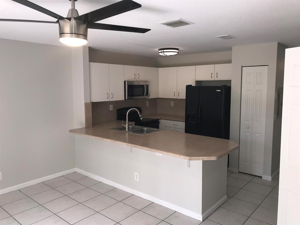 A beautiful two-story. All bedrooms are upstairs. Freshly painted and new carpet in upper floor. All tiled 1st floor. Full size washer/ dryer. Very quite fenced in patio area. A pet friendly community. 24 hr. security. Basic cable is included. Close to nearest shopping. Ideal landlords.