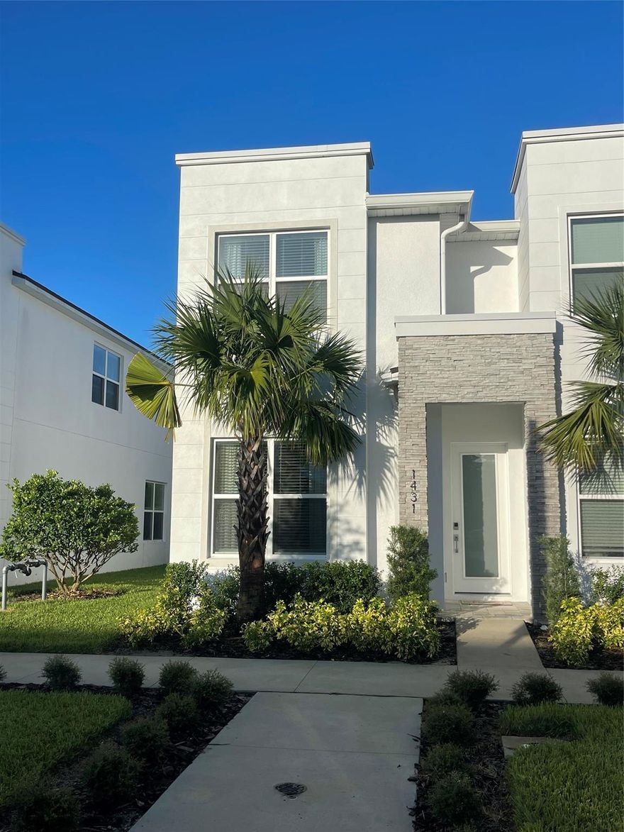 Close to Disney World this 1 year old townhome is like a brand new model this 4 bedroom 3 and a half bathroom home is immaculate and fully furnished with all new furniture and linens and kitchenware, Move in tomorrow just bring your swimsuit for the private heated pool/spa on the patio with a gorgeous preserve behind with tall pine trees & nature views, 1 bedroom downstairs and 3 beds  upstairs including the Master bedroom, A great home for you and all your family or Fabulous AirB&b with income 3-4k a month, Season is coming, The prettiest hidden neighborhood in a lovely area close to shopping & restaurants and lots of nature & preserves, A+ Schools