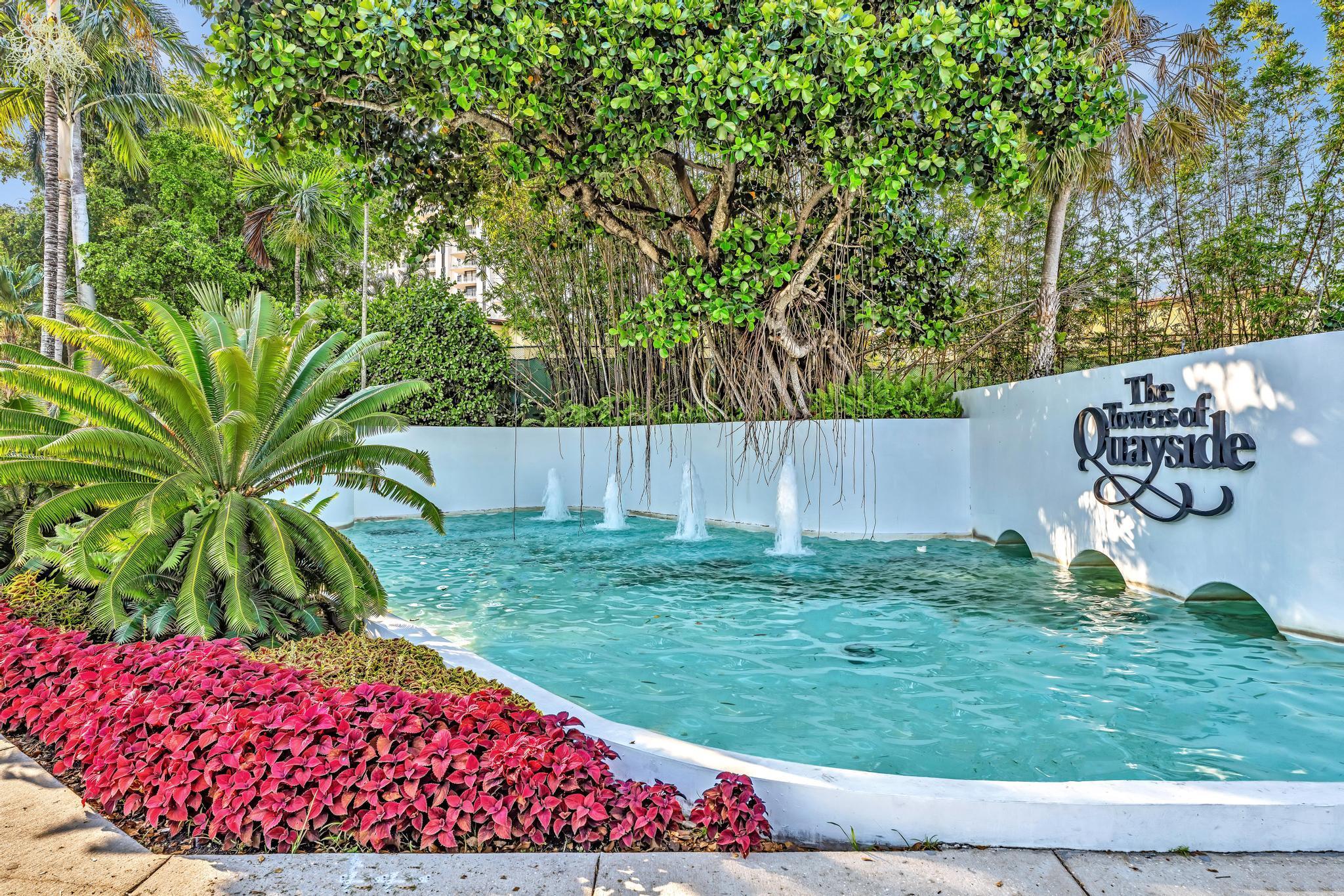 This Beautiful, spacious 2bed/2bath Condo has 2 walk-in closets, washer/dryer & NEW Kitchen appliances were installed this year. Come to the Quayside Towers & enjoy many wow moments with all it's wonderful amenities such as 8-lighted tennis courts, Pickle ball courts, racquetball, gym/spa, daily fitness classes, marina, kids playground, a cafe at the spa, restaurant at the marina & 24-hour security. Cable & Internet, all are included in the monthly maintenance. 2 Parking spots and a storage unit comes with the sale. Furnishings are available for purchase.