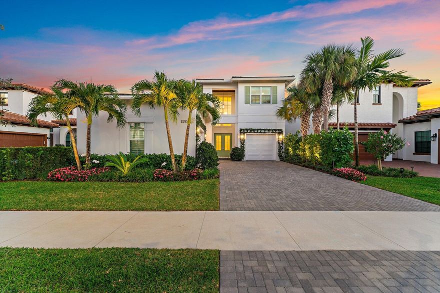 A rare opportunity to own a 2024 custom-designed modern residence in Sold-Out Alton - offering a truly unmatched combination of scale, location and view in Palm Beach Gardens.  It is exceptionally rare to find new construction east of I-95 with SIX en-suite bedrooms in a quiet, highly convenient neighborhood, particularly at this level of finish. Among currently available homes, there are no true comparables that offer this combination of size, design and turnkey condition. Set on one of the community's most desirable homesites, the property features an expansive lake + preserve view and coveted South exposure, offering privacy rarely found.  Thoughtfully designed and fully customized, the residence includes six en-suite bedrooms, a private office/den and a generous enclosed loft or game  room, creating ideal flexibility for modern living. The true chef's kitchen is built for serious cooking and entertaining, featuring Signature Kitchen Suite (SKS) and Sub-Zero appliances, four ovens, two dishwashers and a spacious walk-in pantry. The finely curated interiors were done in collaboration with an award-winning design firm featured in publications such as Florida Design and Luxe Interiors & Design, resulting in a cohesive, elevated aesthetic throughout. Beyond extensive builder upgrades, the home has been comprehensively enhanced post-construction, including: • Whole-home smart technology and low-voltage integration • Motorized window treatments • Custom millwork and built-ins throughout • Fully upgraded lighting, fixtures, and switches • Significant additional electrical infrastructure The primary suite offers a private retreat with an expansive wardrobe room and spa-like bath, while each guest suite is generously sized with walk-in closets and en-suite baths. Outdoor living is equally exceptional, with a resort-style pool and spa overlooking wide, tranquil lake views. A fully equipped custom outdoor kitchen and dining area—complete with wine refrigeration—creates an ideal setting for entertaining. Dual laundry rooms (upstairs and downstairs) provide added convenience .  Ideally located along the Donald Ross corridor, this home is within walking distance to The Benjamin School and Meyer Preparatory School, and just a short drive to several of the area's other top schools, as well as beaches, shopping, dining, and cultural attractions. A truly turnkey, design-forward residence where rarity, location, and execution converge—offering a level of quality and convenience whose replacement cost and complexity would far exceed its list price and immediate availability.