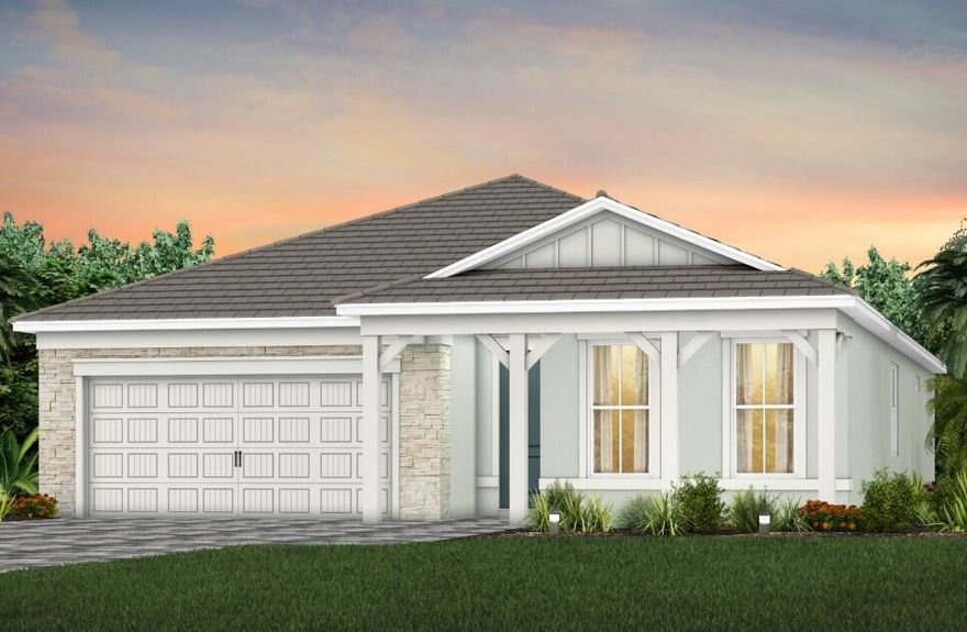 UNDER CONSTRUCTION: Welcome to DiVosta's nearly sold out Signature community in Vero Beach.  Whether this is a winter getaway or your permanent address, the Palmary plan offers split bedrooms and enclosed den.  Enjoy entertaining in the gracious Gathering room and impressive Built in Kitchen with ample cabinets and welcoming island.  Floors have been enhanced with wood look planks throughout.   Live mere steps from the world class Amenity Campus  featuring a resort style pool, Pickleball and Fitness Center.
