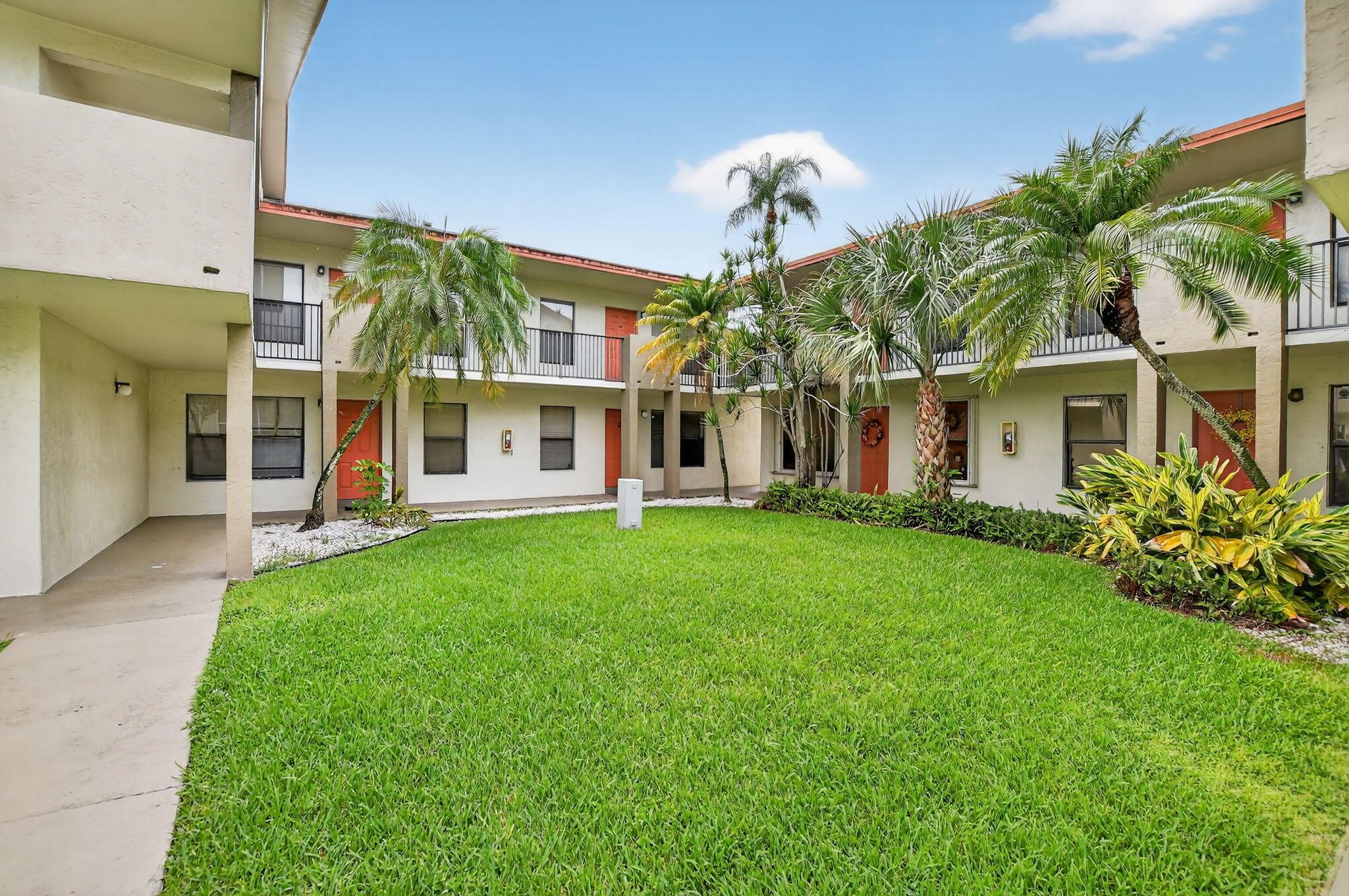 Spacious sought-after corner unit, clean first-floor 2-bedroom, 2-bath apartment in a prime location! Conveniently located near shopping, restaurants, and more. Enjoy beautifully maintained grounds, a lovely community pool less that 100ft. away, and a clubhouse. This property has a new A/C unit, new fans and new living room floors, along with a newer washer and dryer for your convenience. HOA includes water, trash and basic cable and available for immediate occupancy--don't miss this opportunity! ***All ages welcome!***