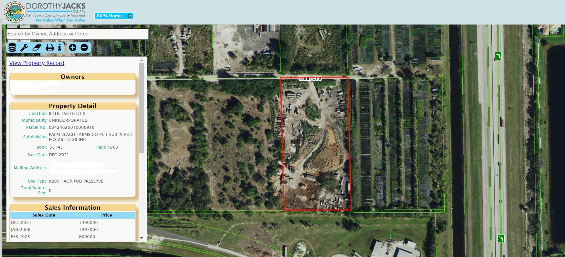 LOCATION, LOCATION, LOCATION. In the heart of west Delray surrounded by multi-million dollar communities. Very close to the Delray Market Place, Joseph's market and Warren's. Bring the animals and agriculture business's. Code allows for you to build horse stables, packing houses and security building. Possible TDR available for sale that will allow for you to build a single family home. The property has electric and a well. A rare find.