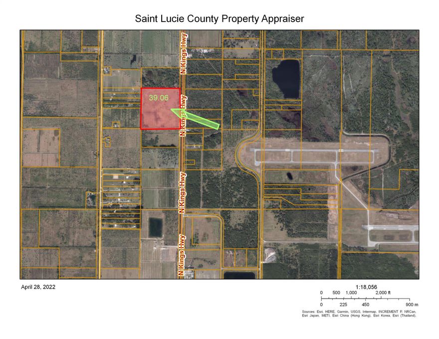 39 Acres on booming Kings Highway.  Approximately 1 mile South of Indrio Rd. on the West side.  When the final widening of Kings Hwy is complete....water/sewer will be available to this property.  Or buyer can extend water/sewer from Indrio/Kings.Currently zoned AG-1 with Land Use of Mixed Use Airport which encourages zoning of Industrial or Commercial. (see attached zoning letter).Only 4 miles to I-95/Indrio Rd. Interchange to North. Or 4 miles to I-95/Orange Ave Interchange to South.Survey and Phase I environmental   report under documents tab
