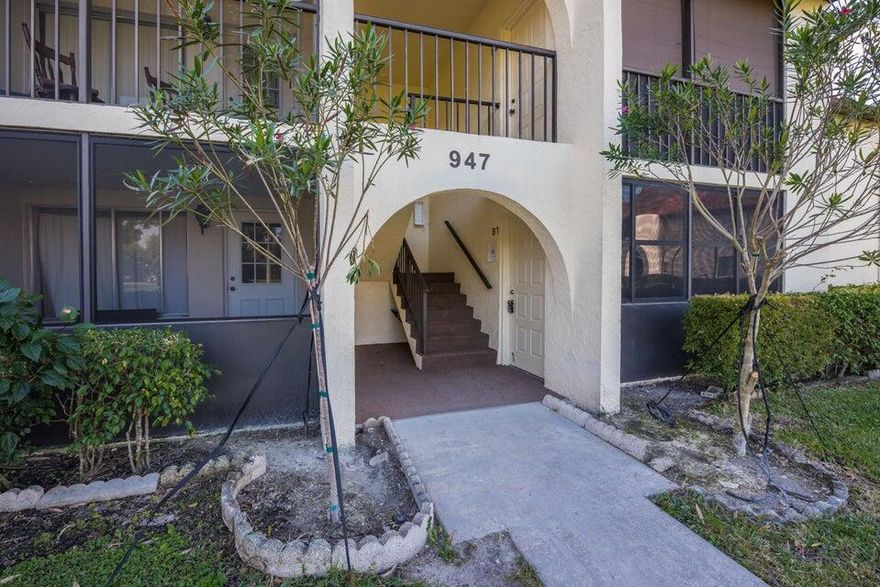 Welcome to this amazing FIRST FLOOR condo boasting 2 bedrooms and 2 bathrooms. Fully RENOVATED, it showcases modern bathrooms, an updated kitchen with stainless steel appliances, and elegant granite countertops. Situated in an unbeatable LOCATION, just minutes away from schools, universities, West Palm Beach City Place, as well as numerous plazas, supermarkets, and car dealerships. The gated community offers fantastic amenities including a pristine pool, clubhouse, and tennis courts.