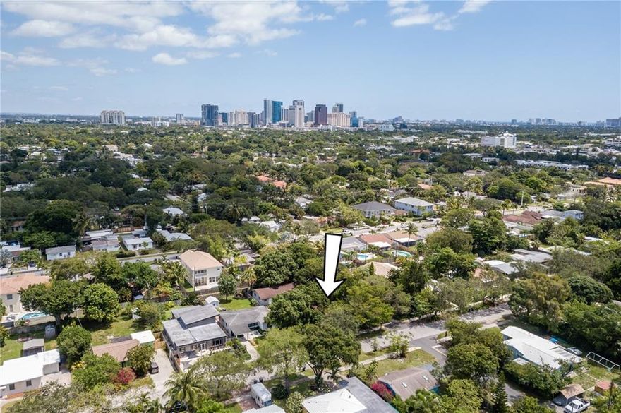 Chance to own one of the most unique lots & properties in Croissant Park - OVER 10k SF LOT - 2/1 main house & lg 50x25 concrete block garage that would fit 4 cars plus an office/studio/1 bedroom.  Home is in original condition. Garage is unfinished w/ rough electric & plumbing. 3 garage doors & 2 main doors on back bldg. Alley access to the back making it extremely useful for using the garage for storage, boats, cars.  This will be an amazing compound with an addition to the house, pool and finishing the garage.  Survey available in attachments. Croissant Park is in a great location that is close to everything. Less than 3 mi to the Ocean, 2 mi to Las Olas Night Life Dining & Shopping. Quick access to 95/595 for commutes & under 10 min to FLL Airport.