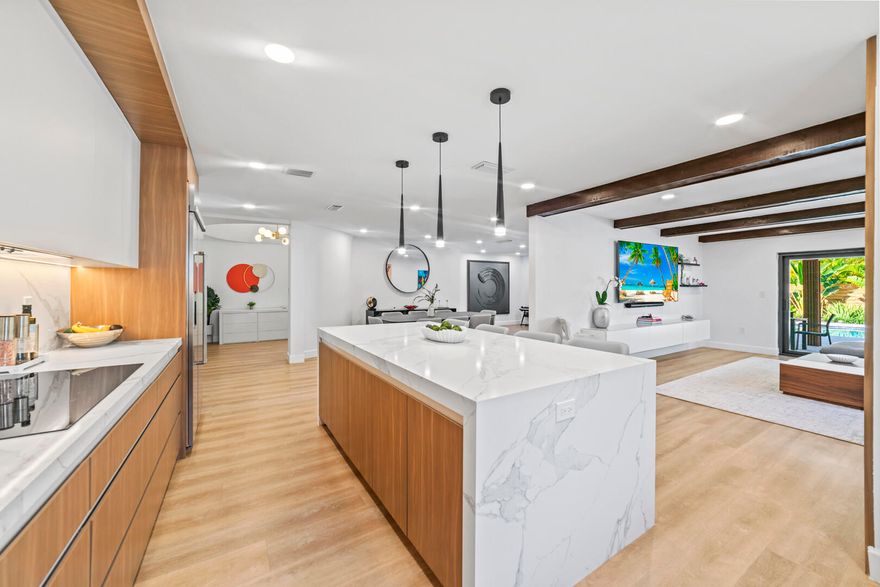 County Squire Estates Custom Gem, Fully Renovated and Move-In Ready!
Tucked away on a secluded cul-de-sac, this one-of-a-kind custom home offers 5 true bedrooms and 3.5 bathrooms on an oversized, private lot. No detail was overlooked in this top-to-bottom renovation.

The home features a brand-new modern kitchen with all new appliances, completely remodeled bathrooms, custom closets, and a spa-like primary suite with a smart toilet. Enjoy new wood-look laminate flooring throughout, updated lighting, a brand-new laundry room, and freshly painted interiors and exterior. Major upgrades include a new AC system, new air ducts, full impact windows, a new front door, and a new driveway. The backyard has been fully transformed with a resurfaced pool, leveled grass, new landscaping, and fencing, creating a private outdoor oasis. A new sprinkler system completes the lush exterior upgrades. Electric car charger included.

The open floor plan offers spacious living areas, a large family room, and an oversized primary suite. The covered patio overlooks the sparkling pool and landscaped yard, perfect for entertaining or relaxing.

Located in a desirable community with 24-hour roving security patrol. Walk to schools, parks, and houses of worship, all while enjoying a quiet and convenient location. This is a rare opportunity to own a truly turn-key home in County Squire Estates.