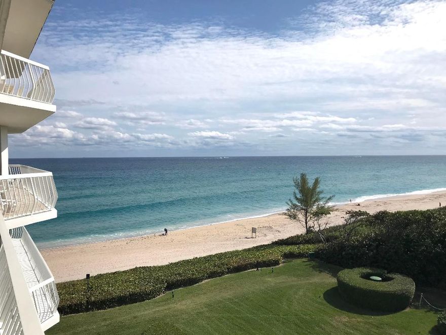 Stunning Ocean to Intracoastal Views from all major rooms from high atop the 5th floor in one of the most sought-after lines at Sloans Curve. As you enter, experience expansive Ocean to Intracoastal views overlooking Phipps Park, new white marble floors leading to a large, newly renovated open kitchen with gorgeous views over the Ocean, expansive terrace perfect for relaxing and entertaining, space for an office plus 9 ft. ceilings. Full-service luxury building featuring 24-gated security, Doorman, Pool, Gym, Tennis, Tennis Pro Shop, Beach and Garage parking. Only one unit from the Ocean! Truly a one-of-a-kind residence in one of Palm Beach's finest buildings.