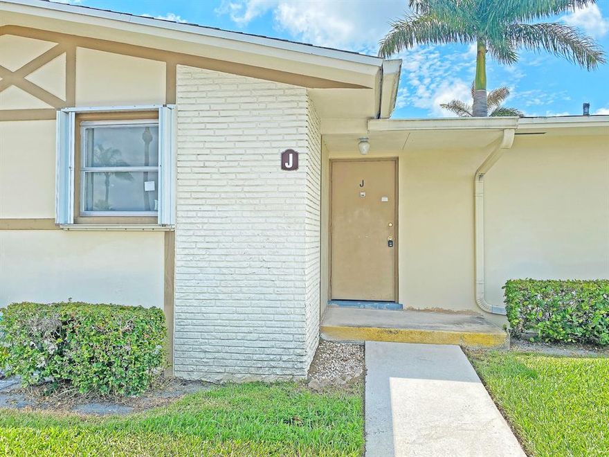 NO MORE OFFERS ACCEPTED. Corner unit in this +55 community, one bed one bath.  Accordion shutters on all windows.  Unit is ready to put in new kitchen and bath vanity. The whole unit is tiled. Great location, community has pool, clubhouse, laundry facilities.  Maintenance fee includes, cable, lawn care, exterior and roof maintenance, pest control, sewer, trash and water.