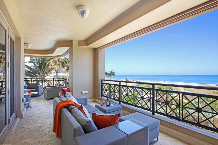 A SOPHISTICATED BLEND OF MODERN OPULENCE AND EXQUISITE CRAFTMANSHIP, VILLA CAPRI WILL FASCINATE THOSE WITH THE MOST DISTINGUISHED TASTES. AN INNOVATIVE COLLABORATION OF DESIGNS BY CREATIVO AND P&H INTERIORS GRACIOUSLY COMPLIMENT THIS QUINTESSENTIAL, CONTEMPORARY RESIDENCE.STEPPING OUT OF THE PRIVATE ELEVATOR LANDING, THIS RESIDENCE OPENS UP TO AN EXPANSIVE FLOW THROUGH LIVING AND DINING SPACE SURROUNDED BY STUNNING OCEAN VIEWS. DESIGNER VILLA CAPRI FEATURES 4 BEDROOMS, 5.1 BATHS, TERRACES WITH EASTERN AND WESTERN EXPOSURE, CHEF'S GOURMET KITCHEN AND CUSTOM BUILT BAR FOR LAVISH ENTERTAINING. MASTER BEDROOM SUITE PERFECTLY BLENDS REFINED FINISHES WITH FLOOR-TO-CEILING WINDOWS FACING EAST, ALLOWING FOR BRIGHT AND OPEN VISTAS.