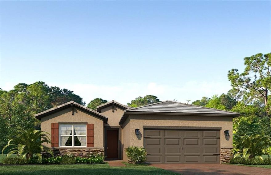 This beautiful NEW home is being constructed in the new gated Berry Grove subdivision in Palm City!  The Avon is a 3/2/2 great room plan with a spacious covered patio. This new home is being constructed with impact glass windows throughout, our ''Coastal Package'' featuring white shaker kitchen cabinets and wood plank tile flooring throughout the living areas. Stainless steel kitchen appliances are included as well as our Home Connect smart home package.  This new home comes with a Builder Warranty. BRAND NEW HOME! CALL FOR A TOUR AND MOVE IN SPECIALS- Restrictions may apply *Pictures, photographs, features, colors and sizes are approximate for illustration purposes only and will vary from the homes as built. These photos are not of the actual home but are similar to the home being built.