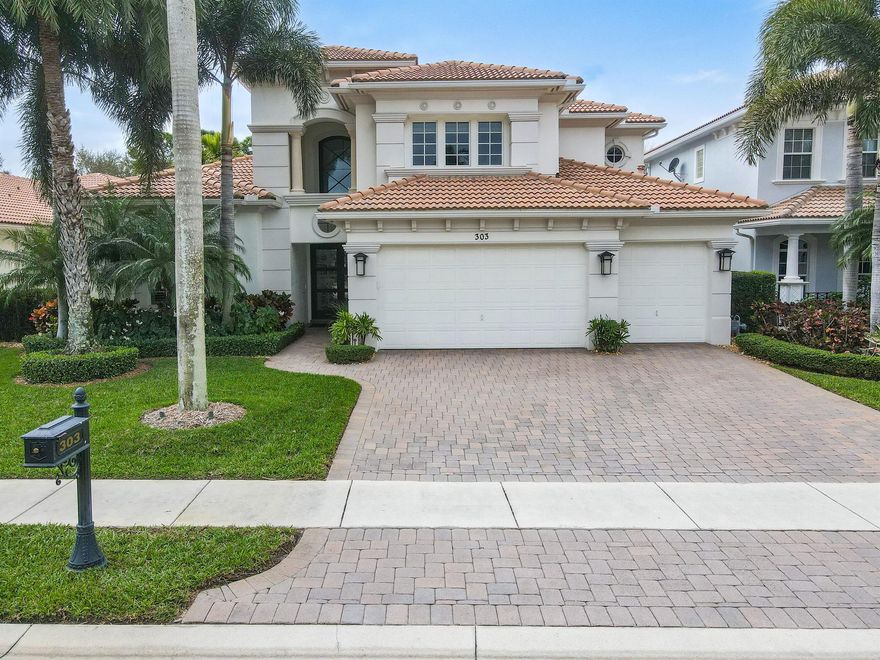 Welcome to 303 Charroux, luxury and elegance is personified in this rarely-available, expanded Portland floorplan with serene preserve views, located in the prestigious and private community of Frenchman's Reserve. Thoughtfully designed and completely upgraded, this residence offers 4 bedrooms, 4.5 bathrooms, a den, formal living room, dining room and family room. Gracious double-doors open to soaring 20-foot ceilings and a wall of windows which bathes the space in natural light. These spaces flow effortlessly into the chef's kitchen and family room which includes a full cabana bath. Designed with intention, the main living spaces open to the outdoor patio which is equipped with a full summer kitchen and plenty of travertine tile-lined space for dining and lounging.