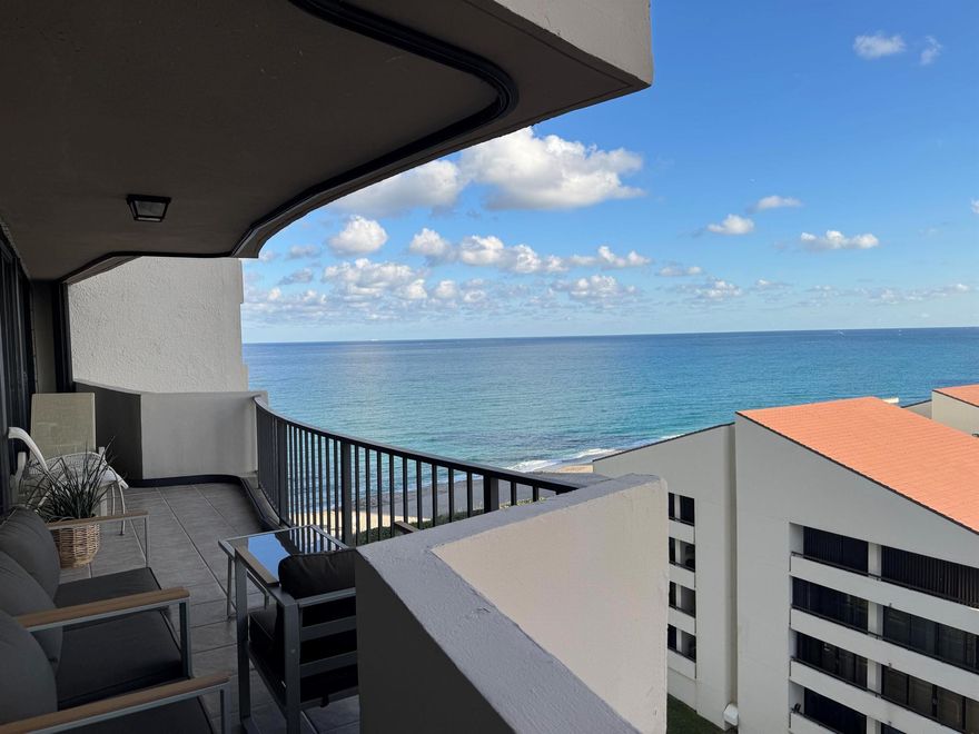 This Cote D Zore Condo on Singer Island has it all! This double balcony unit boasts of beautiful wide views of the Atlantic Ocean, and the intracoastal waterways of the Palm Beaches. This unit is move in ready, and completely turnkey. New flooring, Hurricane Impact Windows/Doors throughout, and Washer/Dryer included, Singer Island is home to some of the top water activities in the country; Such as, Snorkeling, Scuba, Paddle Boarding, Kayaking, and even Hydro flying, Parasailing, Jet Ski's, Boat rentals, Boat taxi's, any many more! Singer Island is also a well known endurance athletic destination featuring many triathlon events; Due to, it's great bicycling and running lanes and trails. This 9th floor, double balcony unit is a must see in person condo to fully appreciate the serenity.