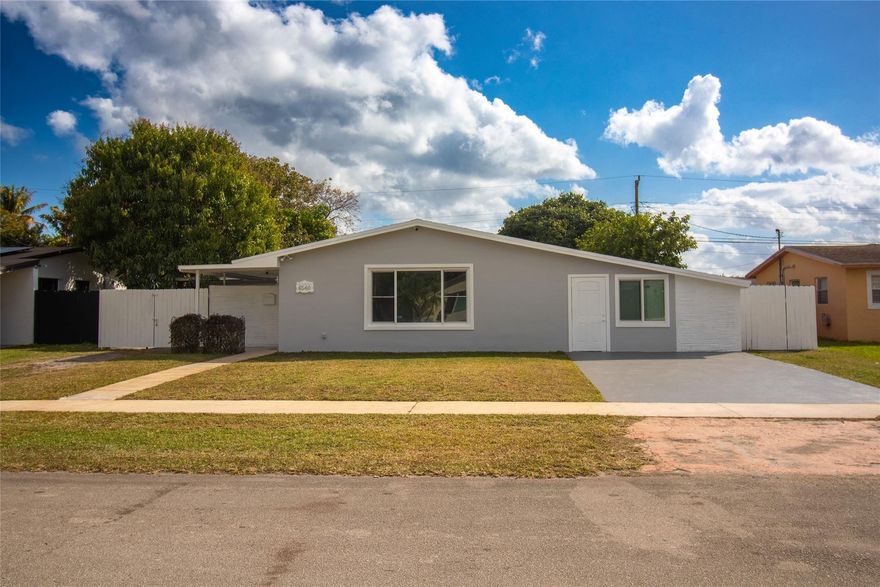 Beautifully maintained and thoughtfully upgraded 3-bedroom, 2-bathroom single family home, with versatile bonus room perfect as extra suite or income generator. Updated kitchen features modern finishes, ample cabinetry, and a functional layout just next to the dedicated laundry room ideal for everyday living. Major home upgrades include a newer roof, updated electrical panel, and energy-efficient tankless water heater. Home is also equipped with impact windows and doors, recently resurfaced saltwater pool, and multi-functional carport. Additional exterior features include well water sprinklers, fresh exterior paint, outdoor storage shed, and security cameras. Conveniently located near major highways, hospitals, Fort Lauderdale airport, and Hollywood Beach.