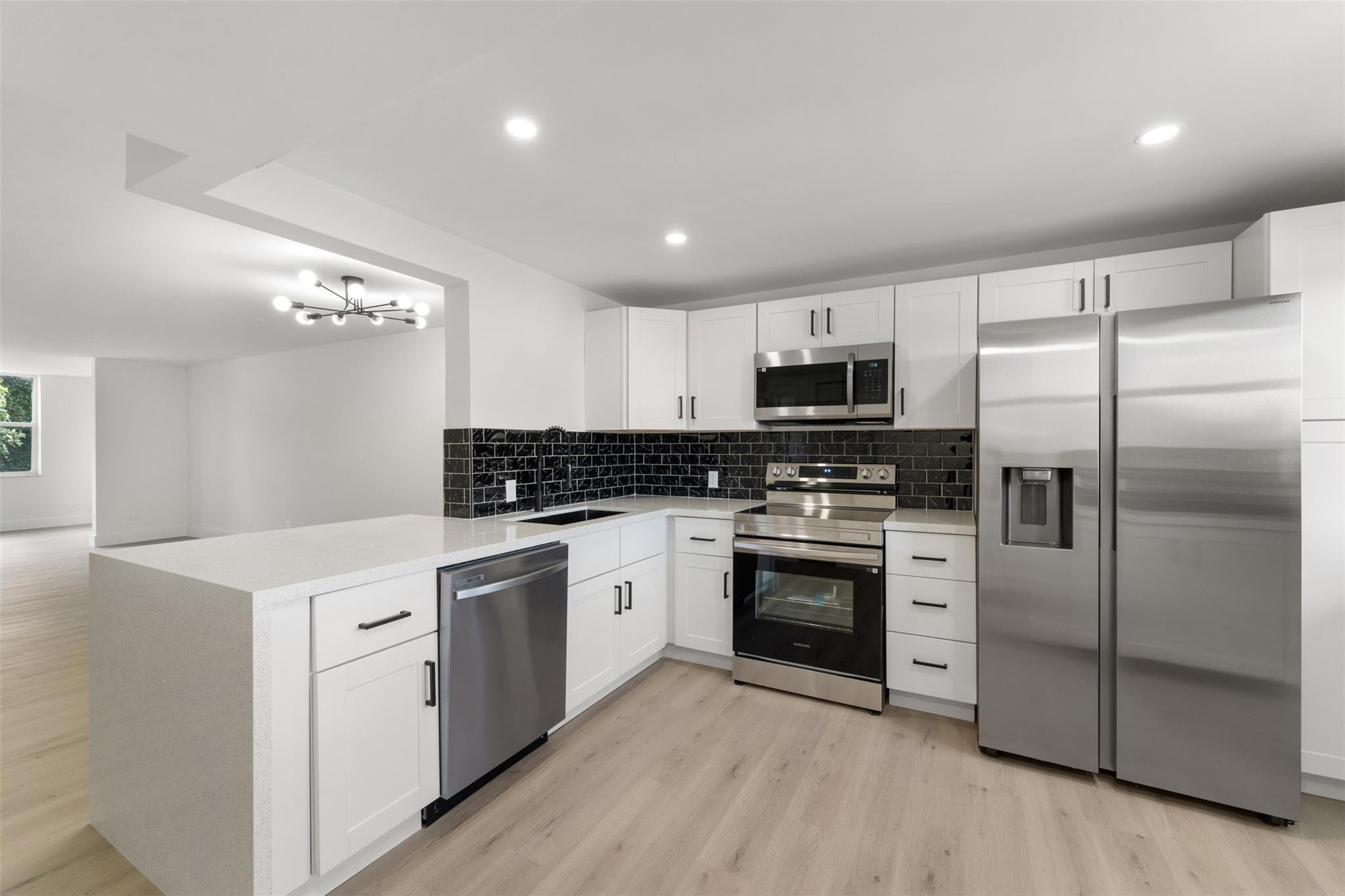 FULLY REMODELED 2 BED 2 BATH with 1,400 sq ft of living area Condo in the beautiful and green community of Royal Oaks. This turn-key apartment has brand new modern kitchen cabinets, high-tech SAMSUNG appliances, and beautiful quartz countertops with under mount sink. New luxury vinyl floors and freshly painted walls all throughout. Comfortable living spaces with lots of natural light and spacious bedrooms with plenty of storage room. Master bedroom offers an expansive walk in closet. Screened Balcony with view to the community greenery. Perfect for anyone looking to upgrade to a luxury lifestyle. Amazing location, only 4 miles from Aventura Mall and just few miles from I95. One assigned parking spot and plenty of guest parking. No rent for first 2 years. Some pics are virtually staged