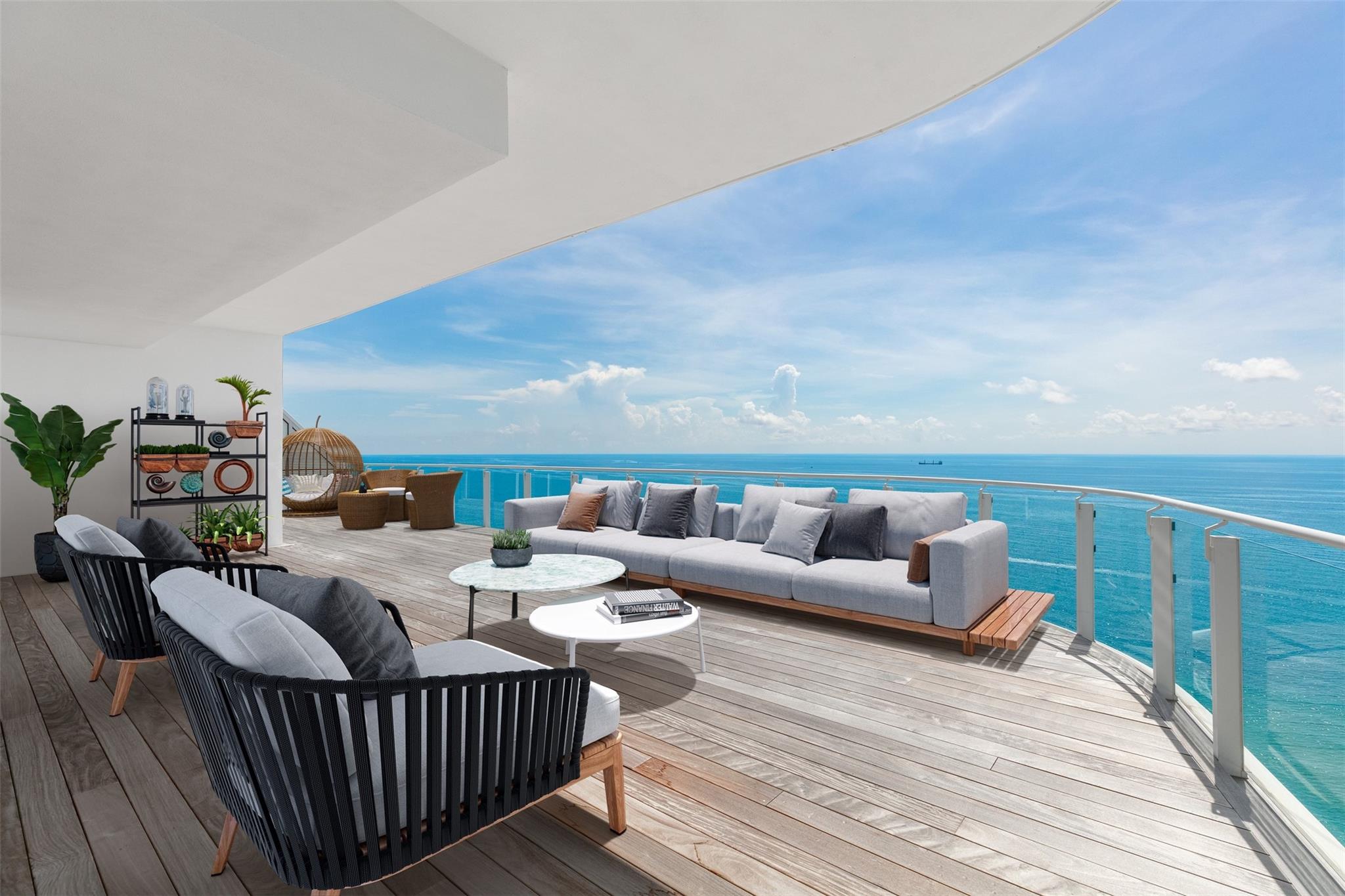 Introducing an extraordinary, brand new, furnished, Southeast Corner Oceanfront Premier Penthouse, located in the renowned Four Seasons Residences on Fort Lauderdale Beach. With breathtaking direct ocean views from the 19th floor, the floor-to-ceiling windows allow abundant natural light, while the expansive open terraces define luxurious, beachfront indoor-outdoor living. The gourmet kitchen, adorned with custom Italcraft lacquered cabinetry, Sub Zero and Wolf appliances, and an outdoor summer kitchen, is a haven for culinary enthusiasts. Residents enjoy access to world-class FS amenities, including a full-service spa, infinity-edge pool, fine dining, and 24/7 concierge services.