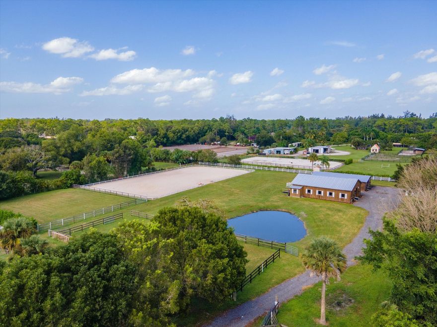 Lovely 5+ acre property with two barns, one with 5 stalls and the second with 6 stalls, a beautiful large arena with large paddocks. RV hookups are available for a fee. The groom's apartment is also available to rent.
