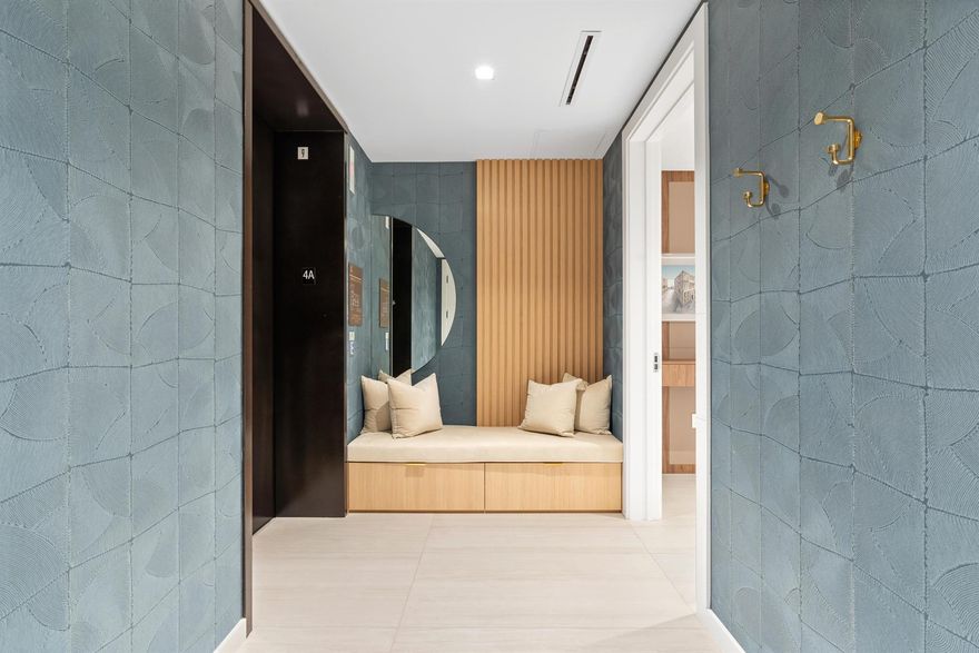 Enjoy pristine and private views from this one-of-kind, highly stylized, 3-bedroom condo at ALINA Residences Boca Raton. Enter 416 through your very own private elevator and immediately you will be immersed in the residences' soothing sophistication. Award winning designer Bea Pernia delicately mixes modern and organic elements to beautifully blend the developments expansive outside gardens to the interiors creating a more spacious feel. The primary wing is a retreat offering access to an oversized terrace, two walk-in closets, dual vanities, two water closets & separate shower and soaking tub. The 2nd & 3rd bedrooms are split offering the ideal situation for guests. The developments amenities and services are unmatched with 2 spas, fitness center, pool, residents lounge, valet & more.