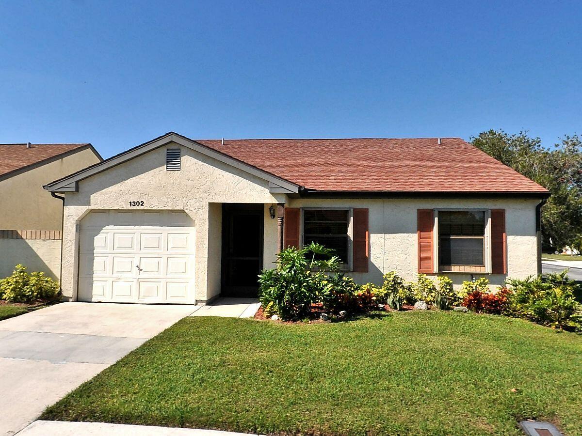 Attention First Time Home Buyers. Charming single-family home with 2 bedrooms, 2 baths, dining room, patio, enclosed porch & 1 car garage. Featuring remodeled kitchen, baths, ceramic tile flooring through out and accordian shutters. Roof replaced in 2022 & A/C 2020. Home is situated within a gated community, low HOA fee includes lawn care, basic cable and pool. Prime location near golf courses, beaches, restaurants, shopping center, and medical facilities. Two pets allowed under 35 pounds.