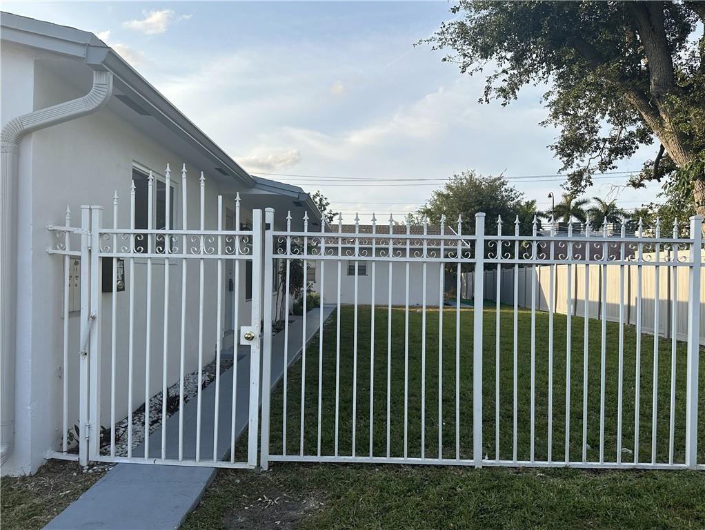Lovely & Spacious 2 bedrooms 1 bath. Hurricane impact windows and sliding glass door, remodeled bathroom, upgraded electrical panel, new central air/heat, ceramic tile floors throughout, large eat-in kitchen, interior laundry room with full size washer/dryer. back yard is fenced for privacy!!! ***Tenant must pay 1st month and 2 months security deposit*** No exception... Tenant shall purchase renters insurance and submit proof before occupancy... Rent includes, water/sewer, garbage and yard maintenance.
