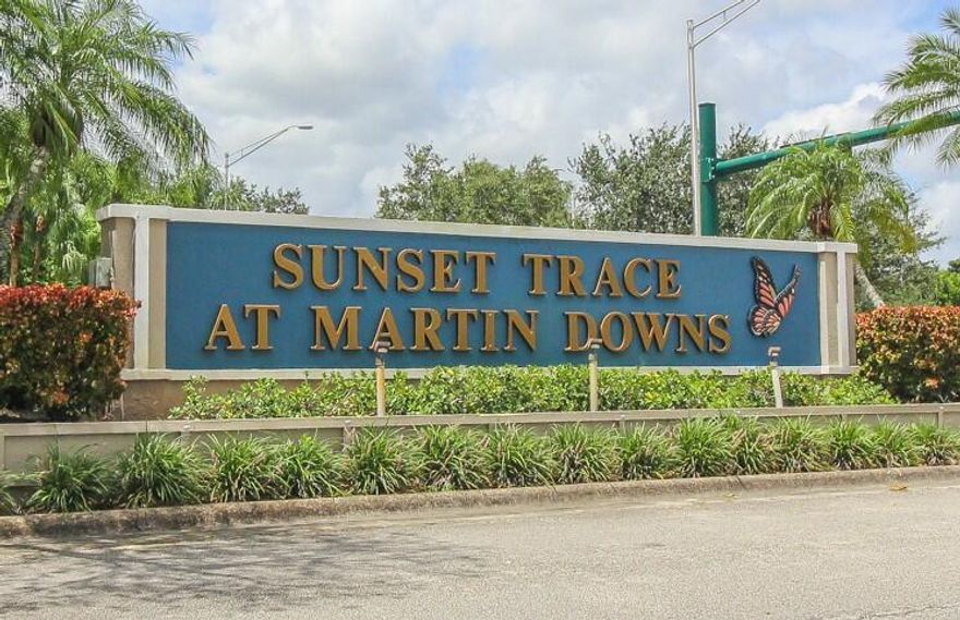 This 2 bdrm  2 1/2 bath located in Sunset Trace is a great opportunity to own in one of Palm City's most sought after neighborhoods with lots of amenities. 2 pools heated, Tennis courts, Basketball court, playground .cable, guard house and ground maintenance included in HOA.Seller is very motivated she has to sell !!