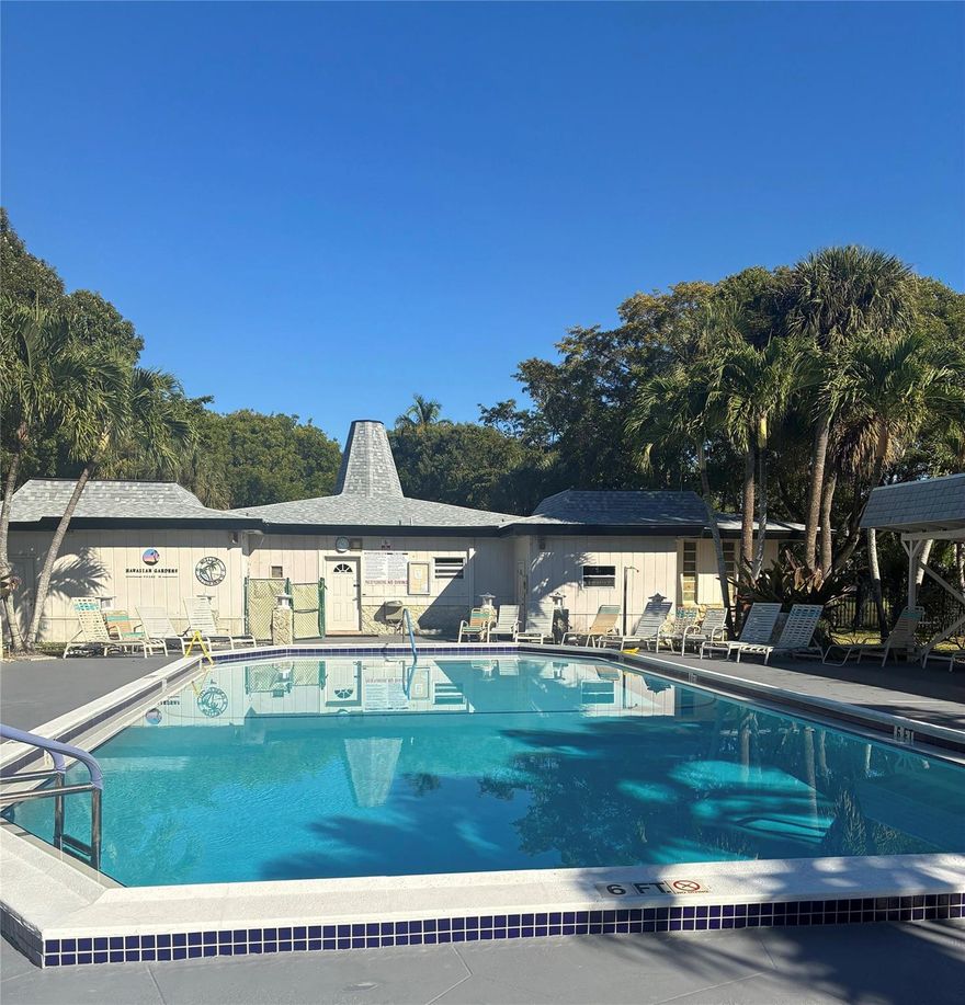 Amazing 1 Bedroom -1 Bath Condo in well maintained 55+ community with great amenities. Centrally located to FL Turnpike & I-95. Beautiful kitchen with pass-thru to the formal dining area, sunny living room leads to cozy enclosed Florida Room overlooking garden and pool. Central air/heat, accessible elevators & laundry room for residents. Garden area located at the center of the complex with benches, nicely landscaped and quiet with great walking and sitting areas. Features heated in-ground, community pool, gym/workout room, clubhouse with picnic/barbecue area with shuffleboard and much more. Close to hospitals; all major shopping, and restaurants.  Call for an exclusive showing today.  700 credit score and $45,000 income requirement.