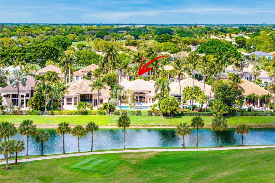 FULL GOLF MEMBERSHIP OPPORTUNITY Stunning single-story residence available in VintageIsle in Ballenisles. This exceptional home offers 3 bedrooms plus a large office (or 4th bedroom) and 4 full bathrooms in the main house. Additionally, a two room guesthouse with kitchenette and large bathroom is perfect for extended family.  Perfectly positioned to capture sweeping lake and golf course views, the home welcomes you with soaring volume ceilings and a dramatic wall of windows showcasing the breathtaking backyard.  The spacious and thoughtfully designed floor plan is designed for quintessential Florida indoor-outdoor living.  The indoor entertaining space opens seamlessly to an expansive outdoor loggia perfect for al fresco dining. Enjoy the heated pool and spa while taking in wide water  vistas and picturesque views of the 9th hole of the South Course.  Don't miss out, Schedule your private showing today!      Ballenisles Country Club is recognized as a 5-star platinum rated club offering world class amenities and facilities with three championship golf courses, a top rated tennis & pickleball facility, beautiful newly renovated clubhouse and sports complex, six dining options, fitness center, spa & salon, community pool, dog park, walking paths, and so much more!