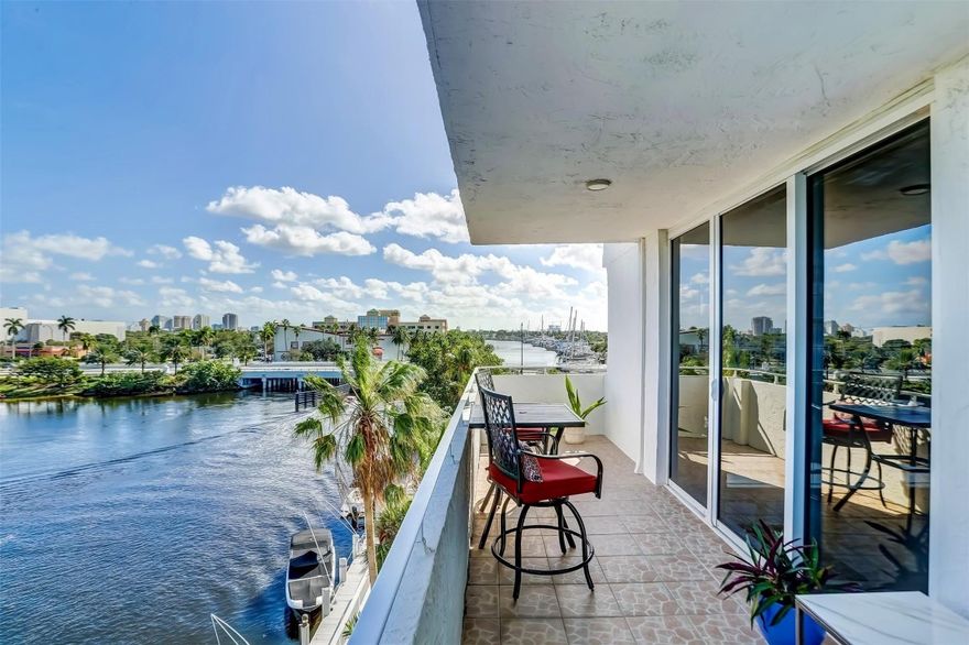 PRIME LOCATION IN THE HEART OF FORT LAUDERDALE! HUGE WATERFRONT SOUTHEAST FACING CORNER-UNIT RARELY AVAILABLE WITH 1920 SQ FT PLUS 2 BALCONIES. OUTSTANDING WATER VIEWS FROM EVERY ROOM. OPEN KITCHEN LAYOUT, WASHER/DRYER, NEW BOSCH A/C UNIT, NEW ELECTRIC PANEL, UPDATED BATH, IMPACT WINDOWS & DOORS THROUGHOUT, PLENTY OF CLOSET SPACE, TWO PARKING SPACES.  CLOSE TO THE GALLERIA MALL, DOWNTOWN/LAS OLAS AND UNDER A MILE FROM AMAZING FORT LAUDERDALE BEACH. RELAX OR GRILL AND DINE BY THE POOL ON THE MIDDLE RIVER IN THIS LITTLE OASIS. GARAGE SPACE AND PLENTY OF GUEST PARKING. MAINTENANCE INCLUDES FIBER OPTIC WI-FI AND CABLE. EPT OFFERS GREAT AMENITIES: HEATED POOL, GYM, CARD ROOM, LIBRARY, COMMUNITY ROOMS, SAUNA, SUN DECK, CAR WASH, PRIVATE DOCKAGE WHEN AVAILABLE AND 24X7SECURITY GUARD.