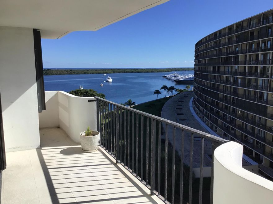 Amazing views of the intracoastal & ocean in the distance! This condo has many unique features including a spacious layout with 1 bedroom & 1 full bathroom with all tile floors. This condo features a very desirable floor plan area for entertaining as well as plenty of storage space and nice size walk-in closet. New AC 2022, Hot Water Heater 2020 & recently updated elevators. This community has plenty of amenities including a pool, sauna, tennis, library, community room, 24 hour security and your own private marina. All this is located close to pristine beaches, dining, shopping and an easy drive to Palm Beach Airport.