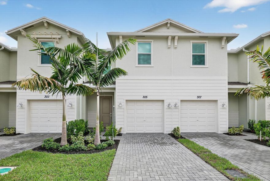 Be the first to call this 3-bedroom, 2.5-bathroom, brand-new townhouse home! Nestled in a highly desirable gated community, this modern townhome offers convenience with easy access to highways, shopping, dining, top-rated schools, and more. Built by Lennar, the home features stylish flooring throughout the downstairs living area and kitchen. The kitchen is equipped with sleek quartz countertops, stainless steel appliances, and a breakfast bar that opens to a spacious great room. The master suite boasts a generous walk-in closet, a stand-up shower, and a separate linen closet. With tall ceilings and abundant natural light, this home is both bright and inviting! Lawn care and internet is included in rent.