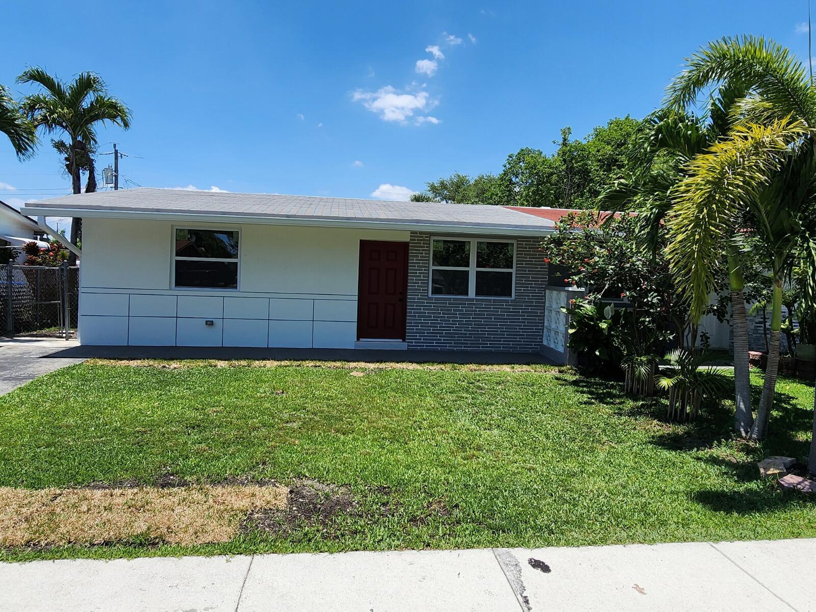 Beautifully renovated 2-bedroom, 1-bathroom home located in a quiet, family-friendly neighborhood in the heart of North Lauderdale. Blending modern style with everyday functionality, this move-in-ready gem home with thoughtful upgrades. Recently Renovated in 2025: Brand-new roof, impact windows, new air conditioning, and fresh interior and exterior paint. Modern Kitchen: Features elegant granite countertops, brand-new appliances, washer and dryer, water heater, and updated electric panel.