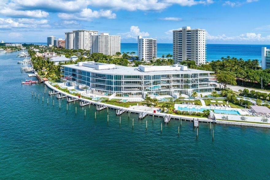 Boca Beach Residences - Brand New Turn key Lanai Unit!Designer Furnished!3,126 living SF - 2 Bedroom, 2 Dens, 3 1/2 baths.Open office can easily be converted to additional bedroom if needed.Large Private Patio, Pool, & summer kitchen, all overlooking Lake Boca.European White Oak Flooring in all main living spaces, and Italian custom cabinetry.Private 2 car garage & 3rd garage space.Amazing views of Lake Boca & the Boca Raton.Immediate occupancy - just bring your toothbrush!