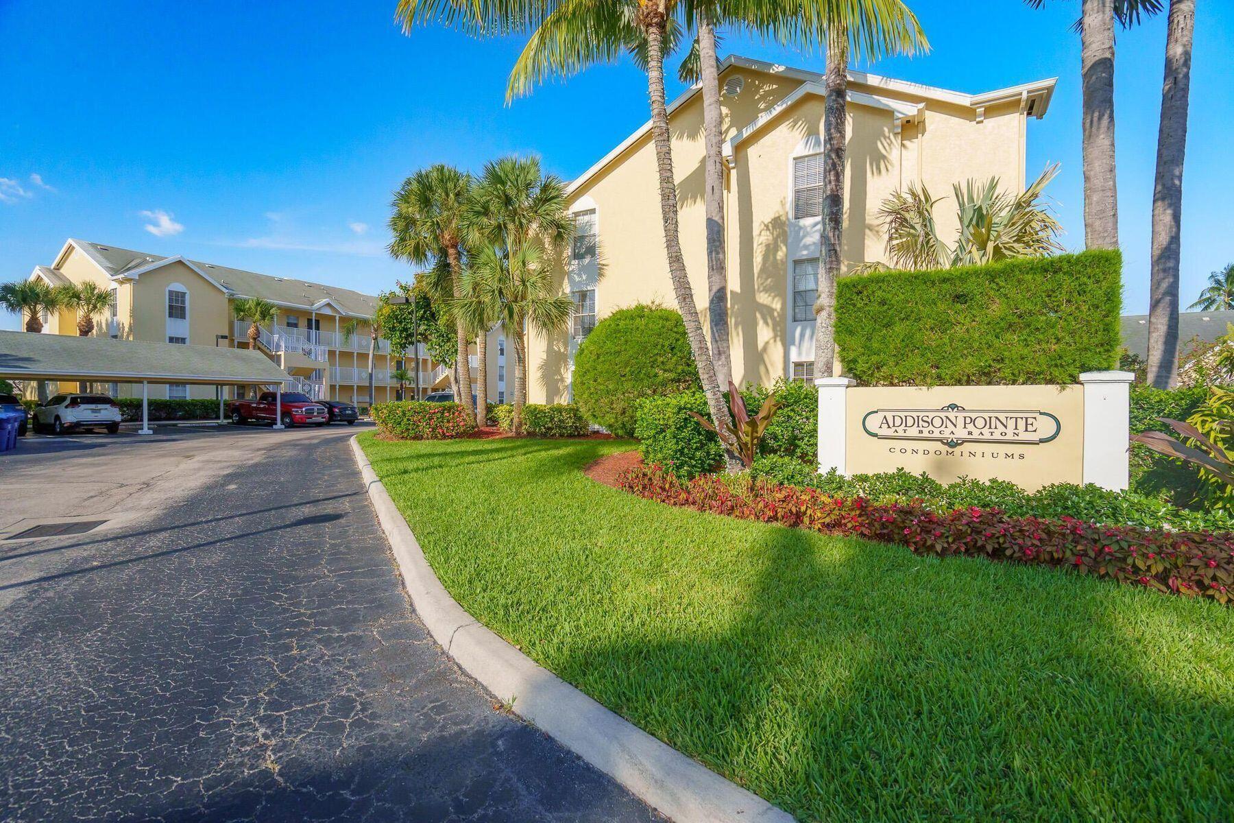Prime Location in Boca Raton. This 1 bedroom 1 Bath Apartment is on the ground floor beside the Swimming Pool with a nice view of the pond in front of the unit. Tile flooring throughout. Kitchen is original but very well kept. It comes with washer and dryer inside plus it has a nice balcony for barbecue or enjoy a cup of coffee in the morning. A must see!