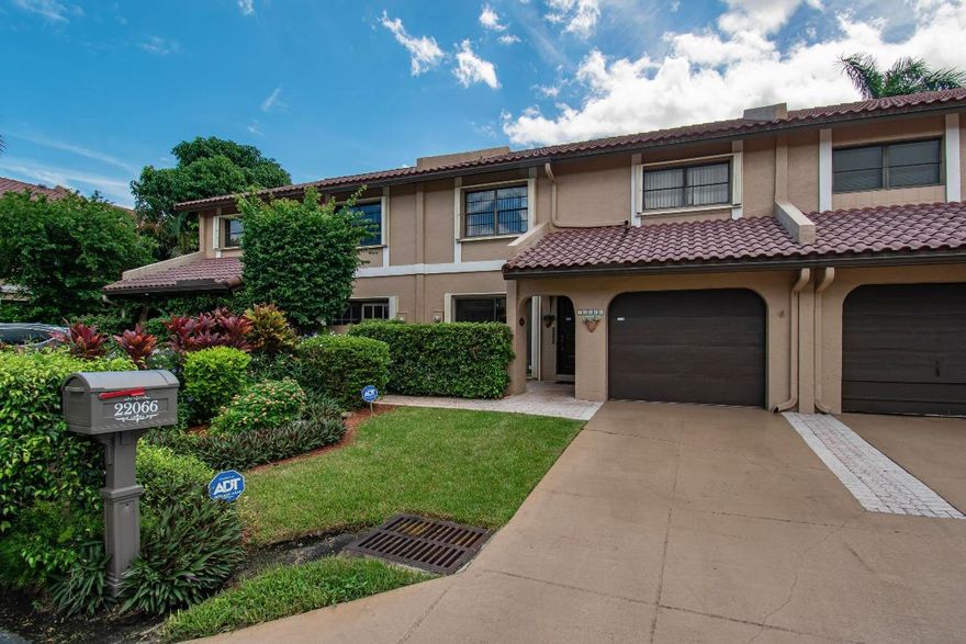 Welcome Home! Discover this beautifully maintained 3-bedroom, 2.5-bathroom townhome, perfectly situated in a serene lakeside community. With a direct-entry one-car garage, this spacious residence offers both style and convenience. Step inside to find a bright and open floor plan enhanced by crown molding throughout, laminate flooring, and elegant chair rails in the living and dining areas. A wet bar adds a touch of luxury, perfect for entertaining. The cozy living room features plush carpeting and flows seamlessly into the dining area with beautiful lake views. The kosher kitchen is a chef's dream—equipped with two sinks, two dishwashers, white appliances, granite  countertops , and cabinetry that extends to the ceiling for maximum storage and visual impact(more) Upstairs, retreat to a huge primary suite featuring fabulous walk-in closets, a private balcony with hurricane accordion shutters, and a spacious en-suite bath. Two additional well-sized bedrooms and a full bath provide ample space for family or guests. For added convenience, a chair lift is included with the home Additional features include:  " 2023 water heater  " Dual-zone A/C (upstairs unit ~2 years old, downstairs ~10 years old)  " Hurricane shutters and accordion protection on front door and balcony  " Roof replaced approx. 7 years ago  " Assessment fully paid Enjoy peace of mind and a vibrant lifestyle with a community fee that covers landscaping, pool, clubhouse, and exterior painting. Whether you're sipping coffee on your balcony or taking in the stunning lake views, this home offers the perfect blend of comfort, style, and location.  Don't miss this rare opportunity schedule your private showing today!  ;  Let me know if you'd like a shorter version or one tailored to a specific audience (e.g., retirees, young families, investors, etc.).