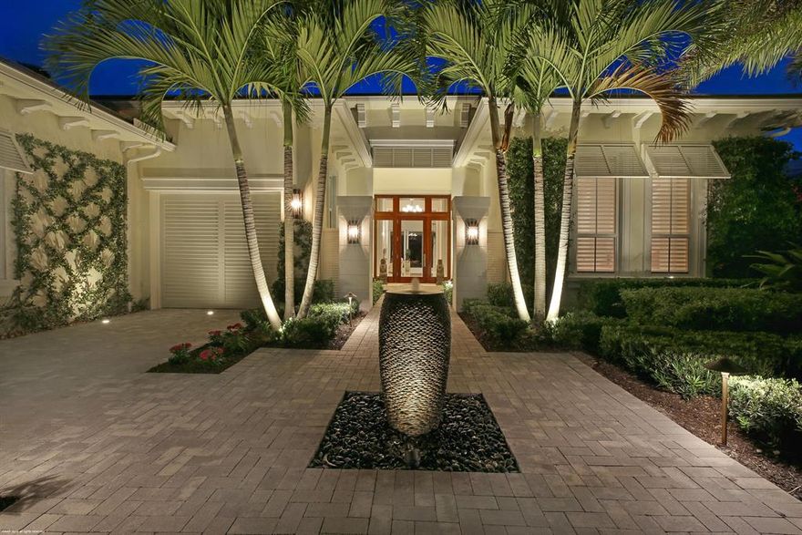 Gorgeous Southampton floor plan on desirable 1/3 acre home site with stunning golf course view.  This impeccable former builder model home boasts an open great room plan with large bar, handsome study/ club room, light and bright kitchen with an island and breakfast area.  The expansive master suite features a morning bar, sitting area and beautiful master bathroom.  The backyard is the perfect retreat; the covered lanai and summer bar-be-que are great for entertaining and overlook the tropical paradise and lush landscaping.  Take a dip in the custom heated pool complete with fire bowls and fountain feature or soak in the heated spa.  Make this beautiful home yours!