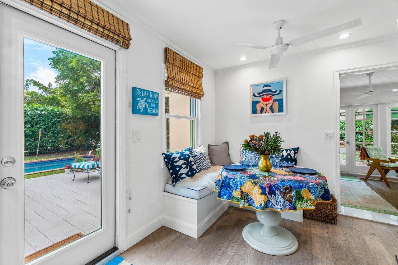 Offered seasonally at $25,000/month and annually at $15,000/month. Charming and updated beach bungalow nestled on the North End of Palm Beach just three houses in from the ocean. Enjoy the privacy of the North End beach with one of the most beautiful beach accesses on the Island only a few steps from your door. The 3 bedroom, 2 bathroom home has been meticulously renovated with new floors, stainless steel appliances, updated fixtures and more. French doors open up to a well-manicured outdoor entertaining area with tropical landscaping and a pathway that leads you to a refreshing pool oasis. Experience the exclusivity of the North End in classic Palm Beach fashion.
