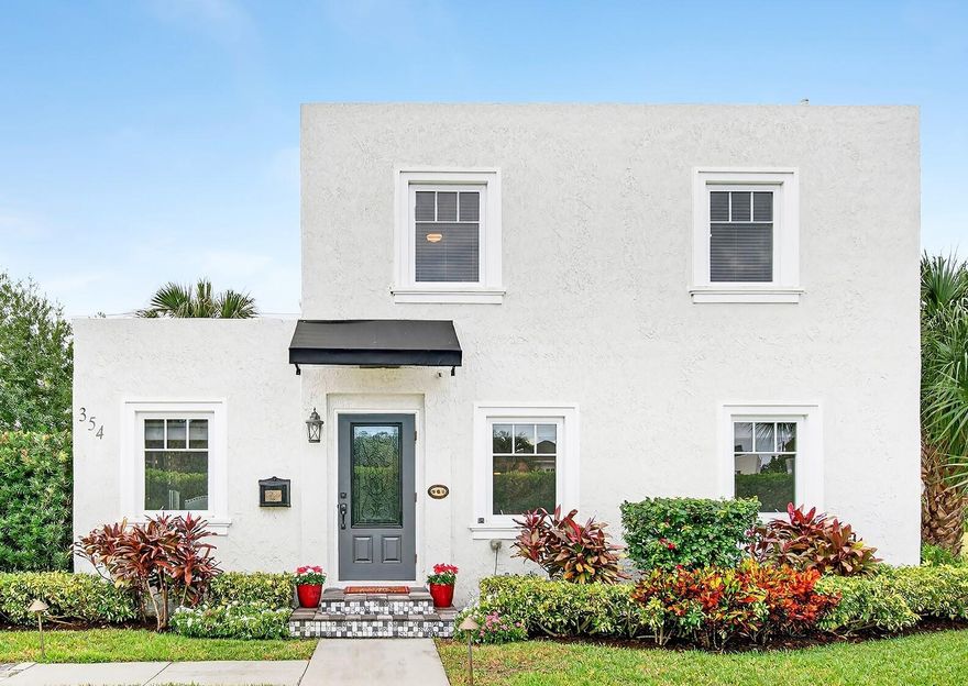 You get the best of both worlds with this classic 1940s Spanish Style home in Prospect Park with old world styling but all the updates for modern living! The main house is spacious with 4 bedrooms and 2 1/2 baths, including a convenient first floor primary suite with walk-in closet, roomy ensuite bath with dual sink vanity and oversized shower, and French Door to private landscaped patio. Unusual for the area, this compound also includes a true two-car garage that is free standing behind the main house with space enough for two cars plus workshop areas. Above the garage is the perfect guest cottage with open living area, 1 bedroom, 1 full bath and a balcony overlooking the backyard. This lot is spacious - over 8500 square feet - with space to play or entertain and plenty of room for a pool