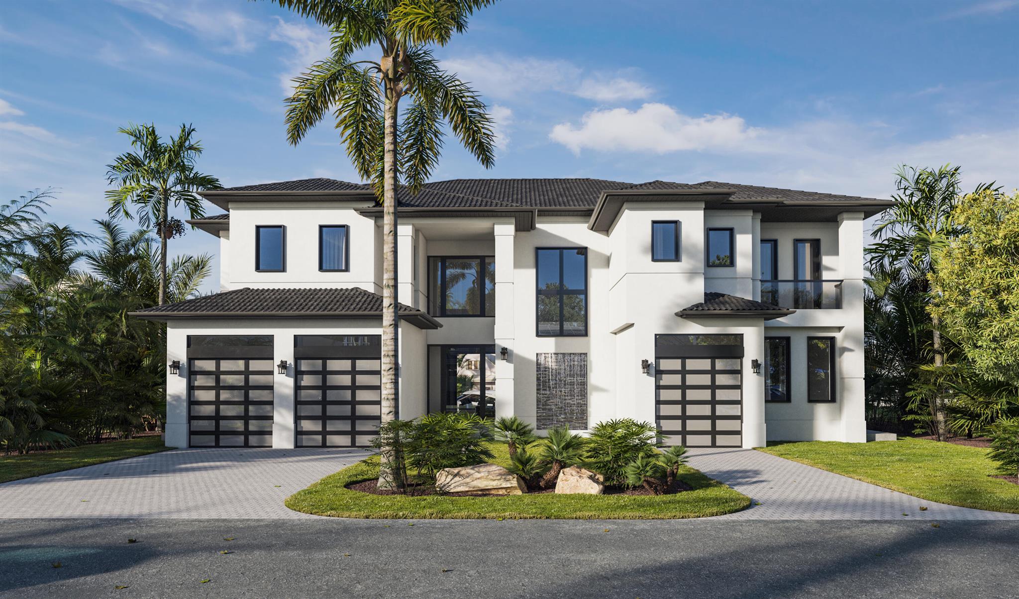 Welcome to the future of luxury at 939 Eve Delray Beach--a waterfront marvel just over 8,000 square feet, designed to take your breath away. With construction slated for completion in 2026, this estate will be the ultimate destination for those who dream big, love deeply, and live boldly. Set along 90 feet of pristine waterfrontage, this home greets you with a lush garden foyer entrance, leading into an expansive great room where soaring ceilings, sophisticated finishes, and panoramic water views create a sense of grandeur. Step into the gourmet kitchen, where every detail is crafted for those who love to cook, entertain, and celebrate life. Adorned with quartz, Viking appliances, & an island with seating for six, a sprawling pantry, and a wine room make this kitchen a showpiece. contd.