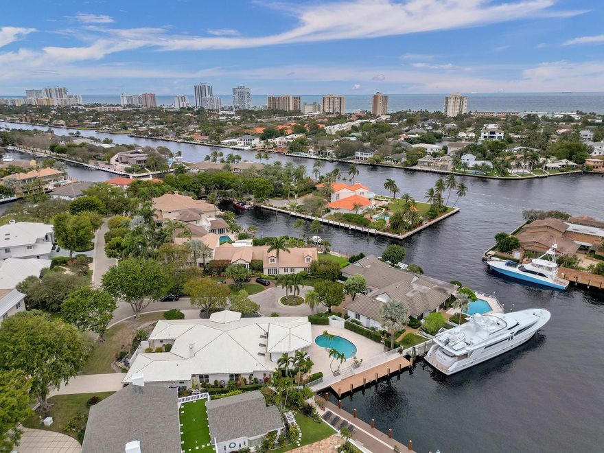 Discover the epitome of luxury living in the prestigious Bay Colony community. This gated and guarded 24/7 estate features 5 bedrooms, 5.5 bathrooms, and a spacious 6,332 sq ft of living space on a remarkable 16,907 sq ft lot. Boasting an open floor plan, high ceilings, and room for an office, Impact windows & doors, it offers the perfect blend of elegance. The kitchen includes bar seating and a breakfast area, while additional highlights encompass a formal dining room, living room, family room, and game room. The master suite features two bath suites and walk-in closets. Enjoy 70 feet of waterfront on a wide, deep waterway with ocean access and NO Fixed Bridges. Conveniently located close to Pine Crest School, Westminster Academy, the beach, restaurants, entertainment, and shopping